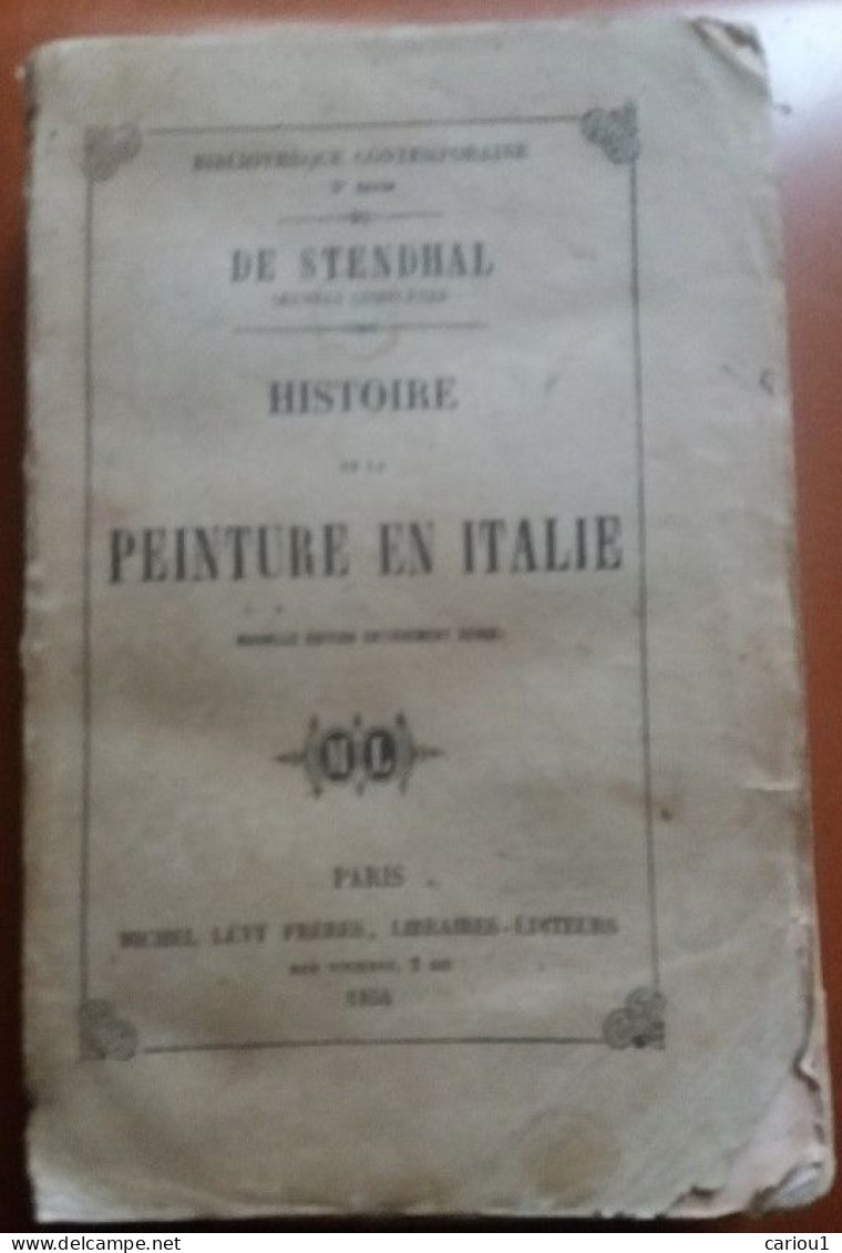 C1 STENDHAL Histoire De La PEINTURE EN ITALIE Michel Levy 1854 Port Inclus France - 1801-1900