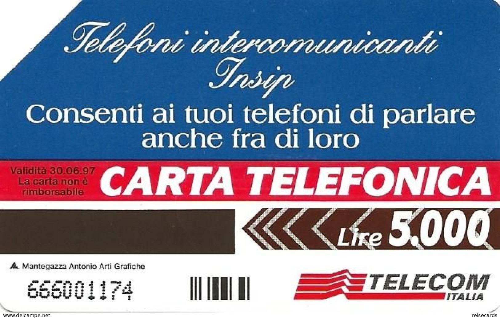 Italy: Telecom Italia - Telefoni Intercomunicanti Insip - Públicas  Publicitarias