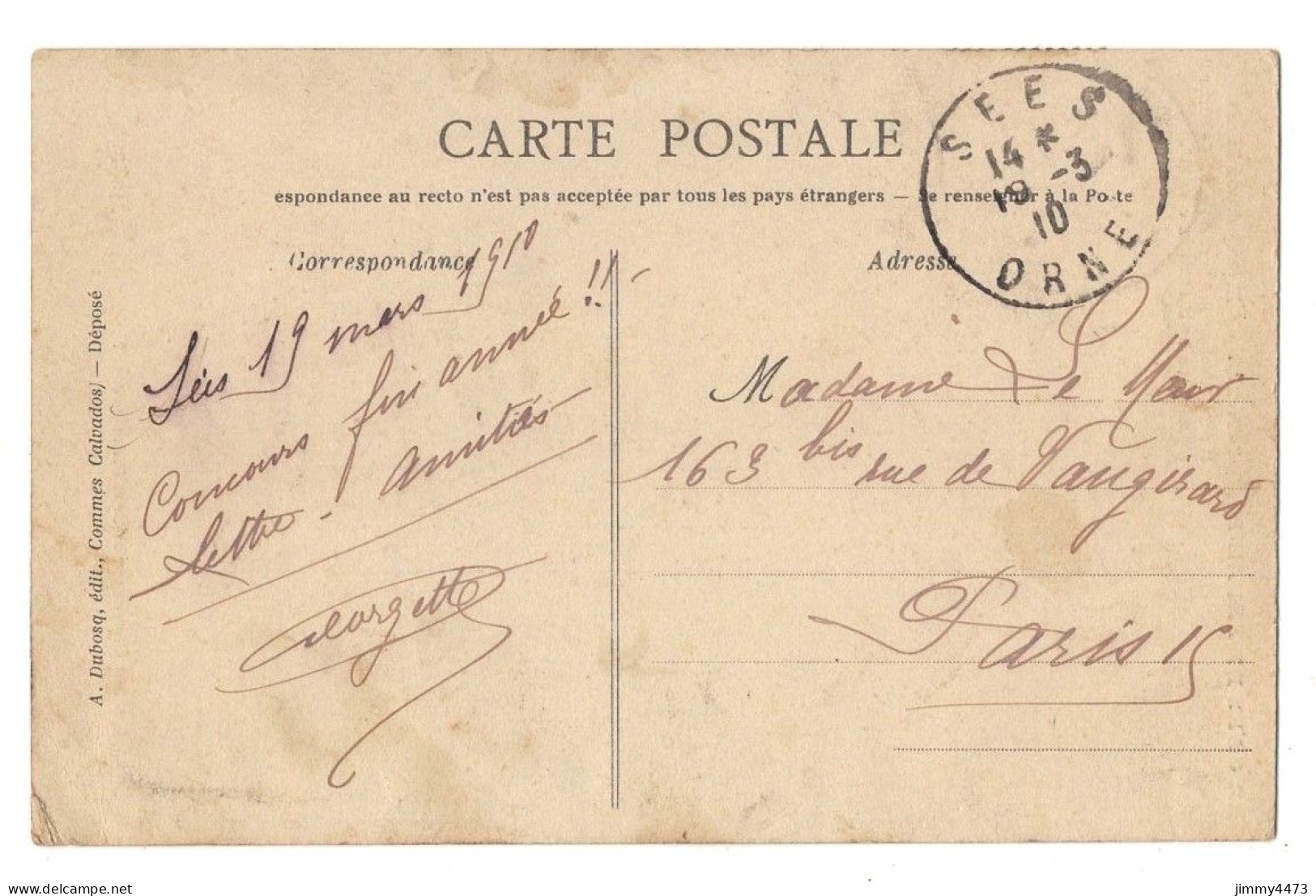CPA - LE GARS DE FALAISE En 1910 - 3è Arrêté De Monsieu L' Mair + Texte En Patois - Edit. A. Dubosq - Falaise
