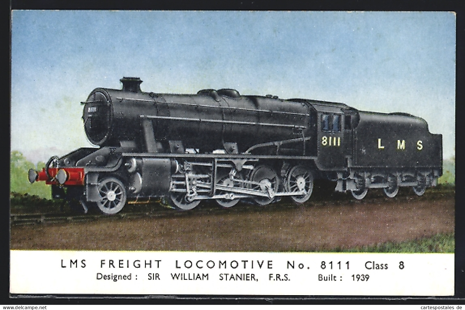 Pc Englische Eisenbahn Freight Locomotive 8111, LMS  - Trenes