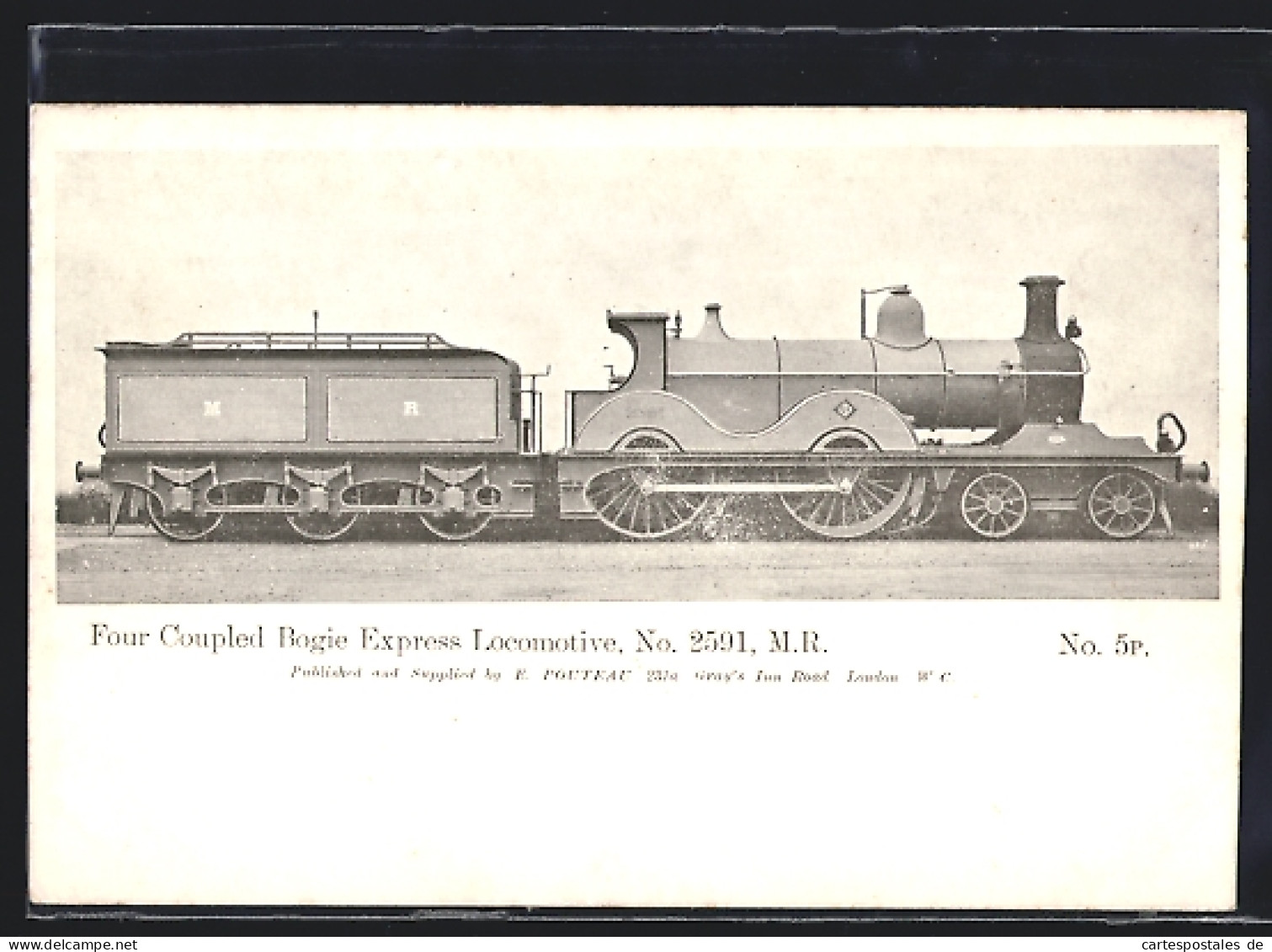 Pc Four Coupled Bogie Express Locomotive, No. 2591, MR  - Trenes
