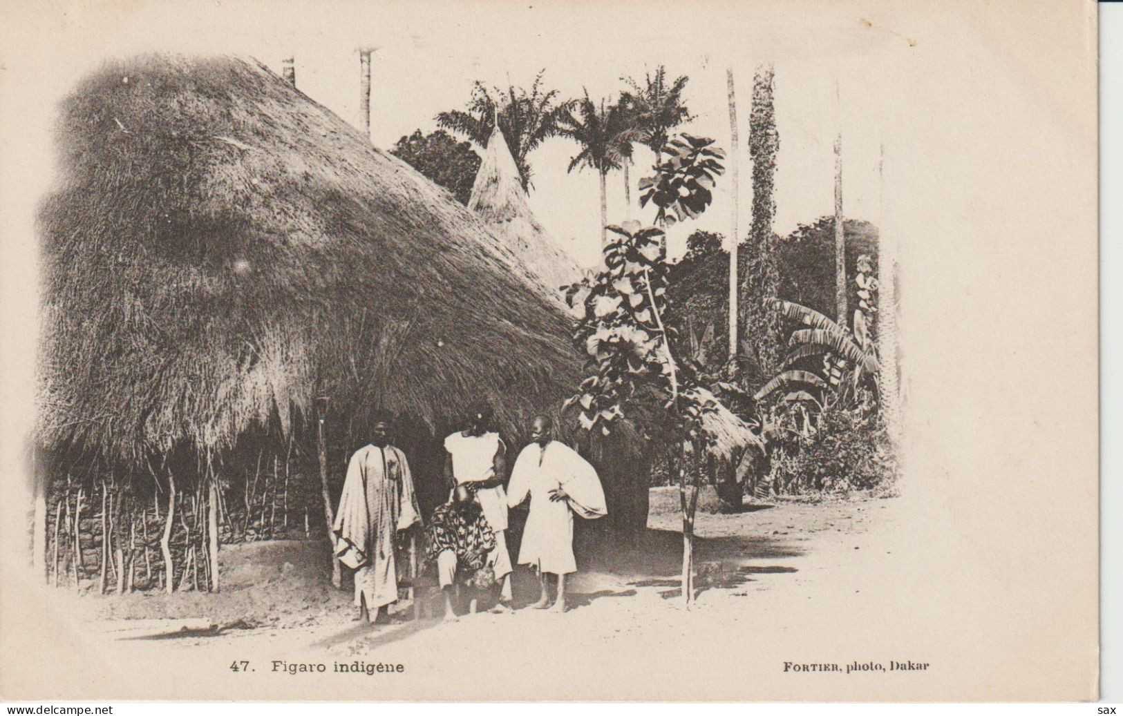 2418-133 Av 1905 N°47 Figaro (COIFFEUR) Indigéne Fortier Photo Dakar  Retrait Le 18-05 - Senegal