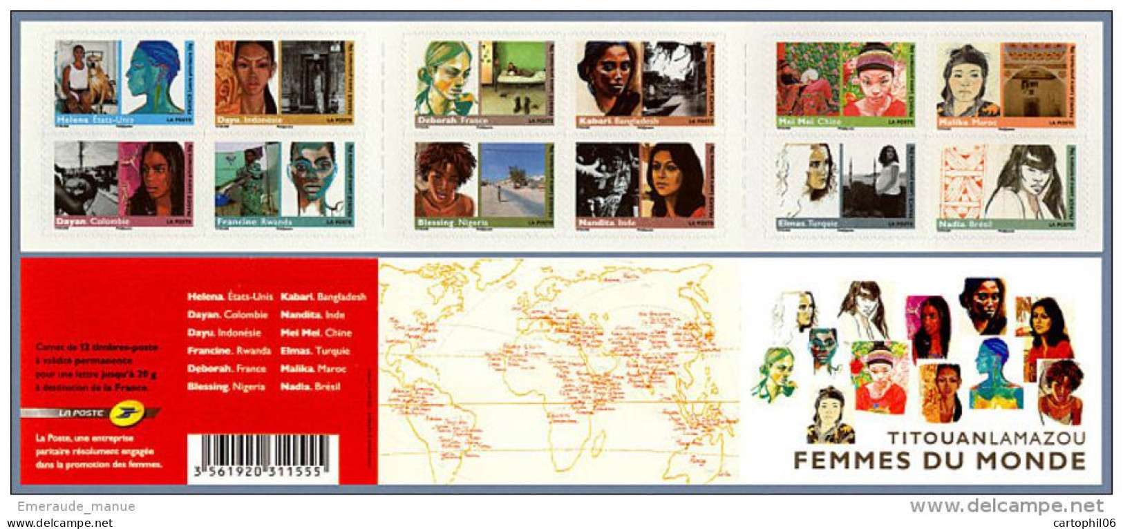 - FRANCE BC 274 - Carnet FEMMES DU MONDE 2009 (12 Timbres Prioritaires) - VALEUR FACIALE 17,16 € - - Booklets