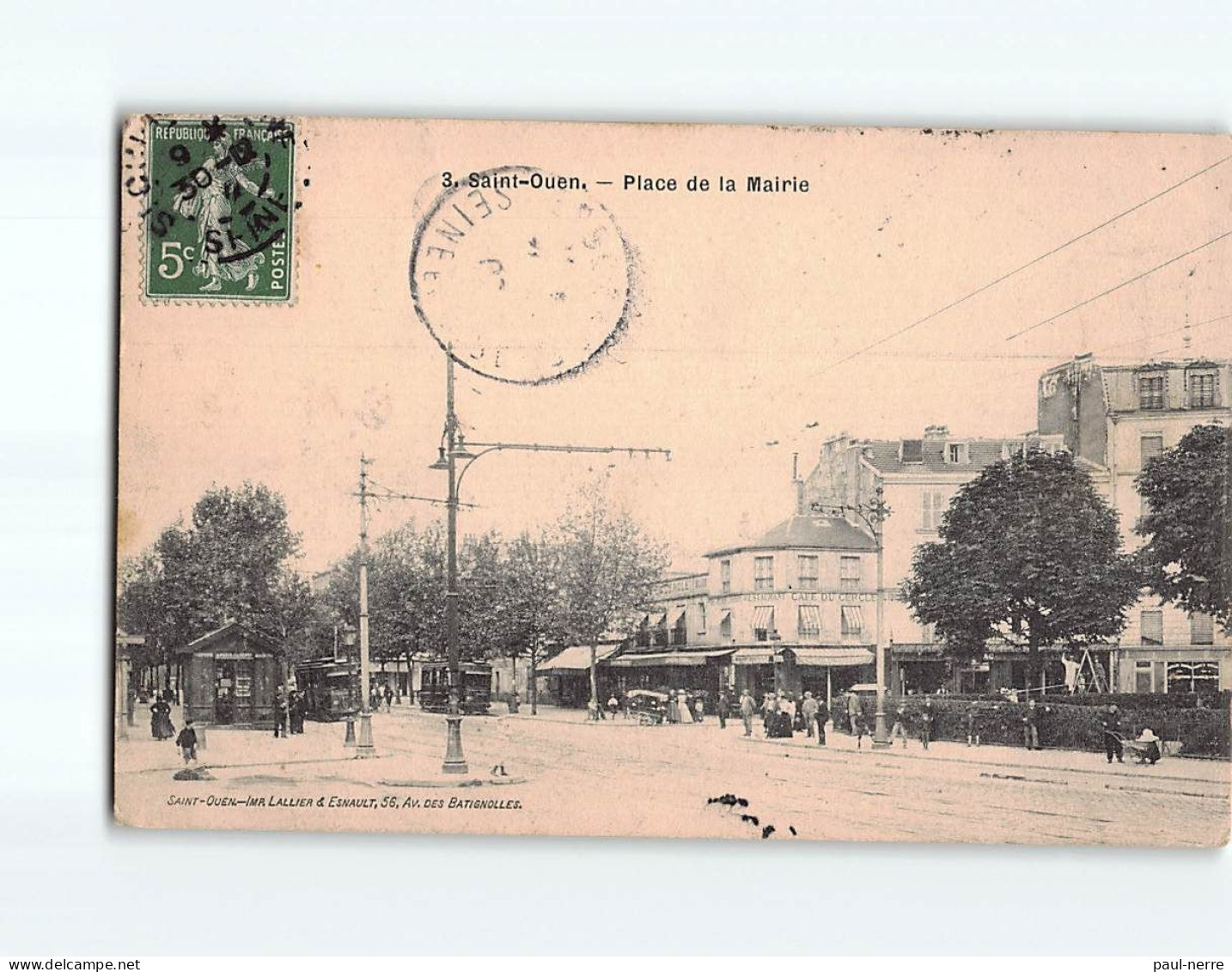 SAINT OUEN : Place De La Mairie - état - Saint Ouen