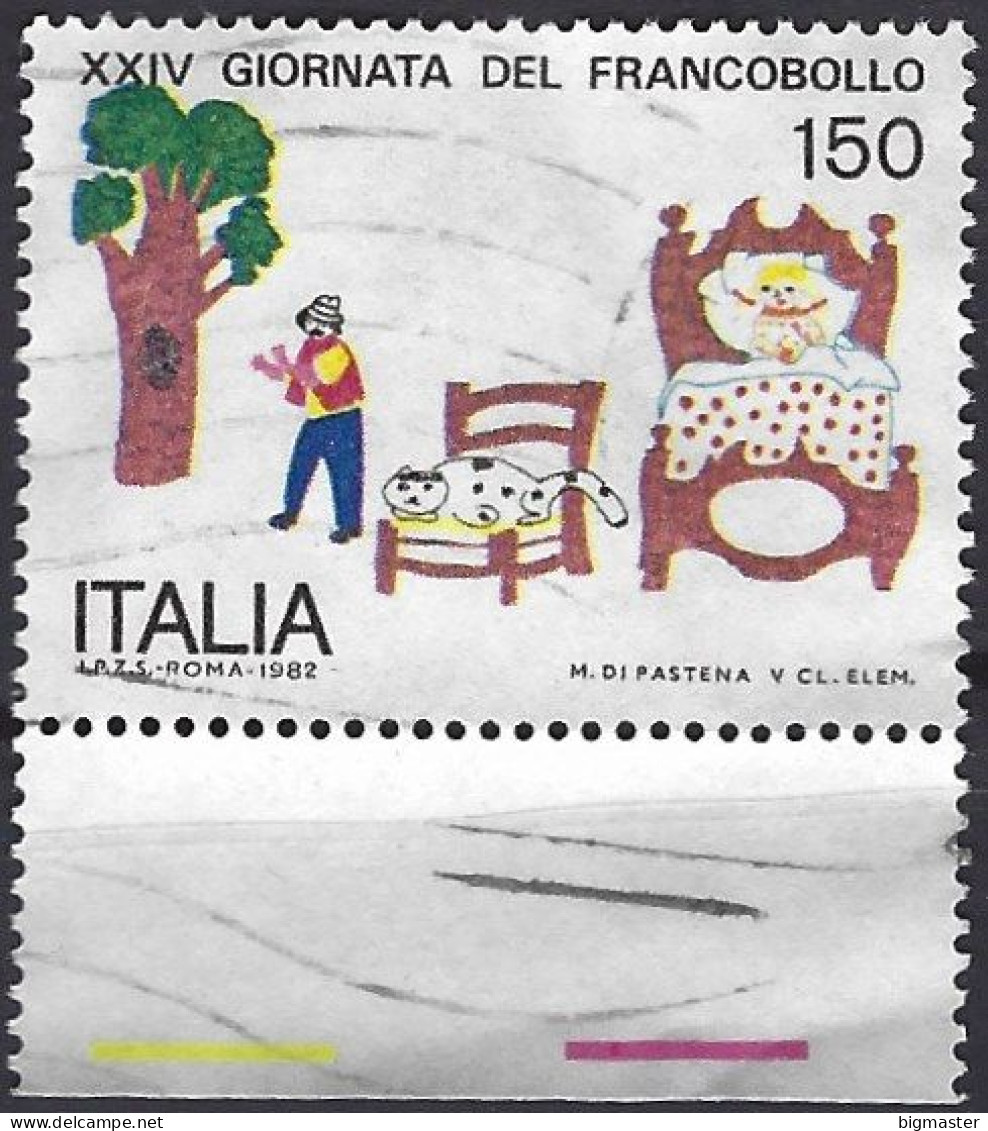 1982 Italia 1621 Giornata Del Francobollo  BF Usato - 1981-90: Used