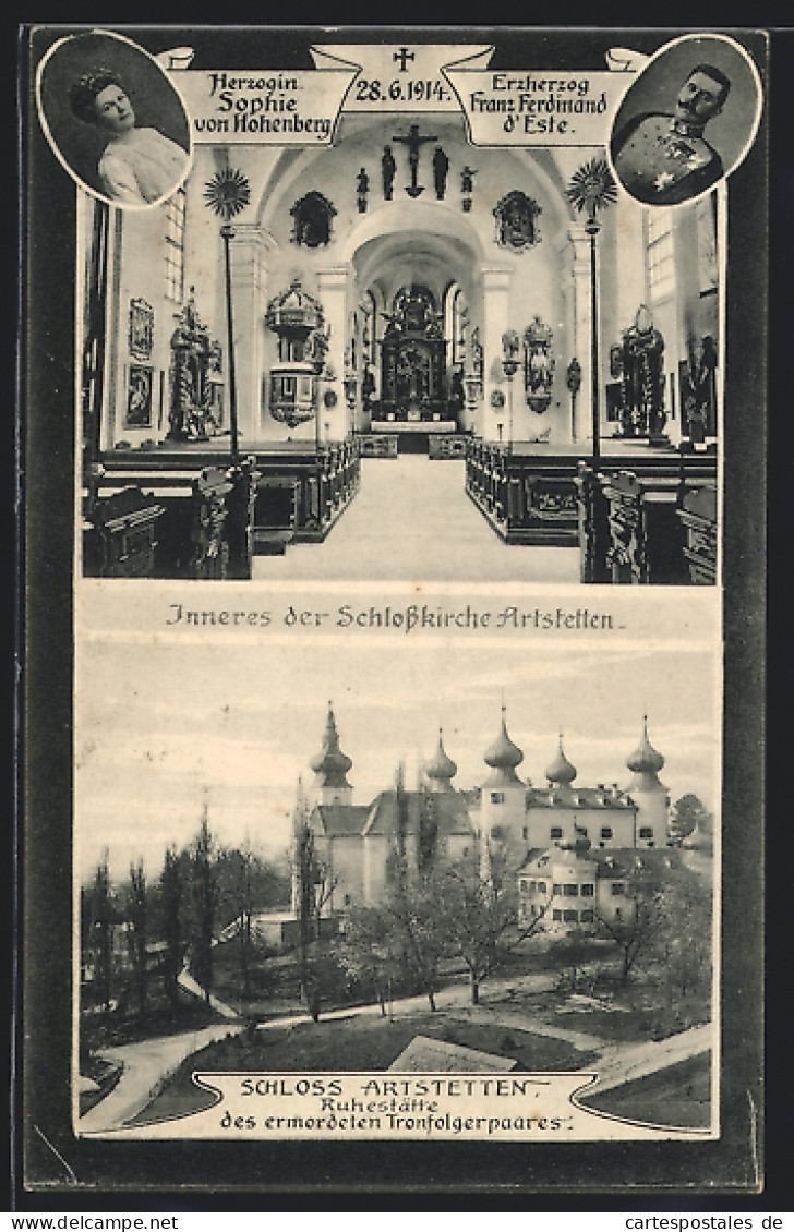 AK Artstetten, Schloss, Innenansicht Der Schlosskirche, Erzherzog Franz Ferdinand  - Altri & Non Classificati