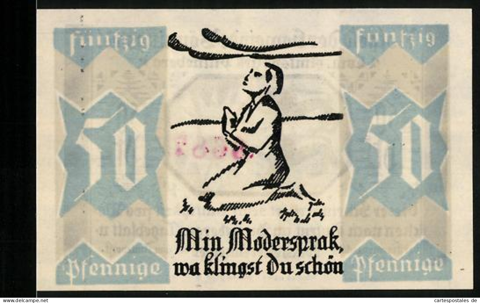 Notgeld Bönningstedt, 50 Pfennig, Eine Frau Auf Den Knien  - [11] Local Banknote Issues