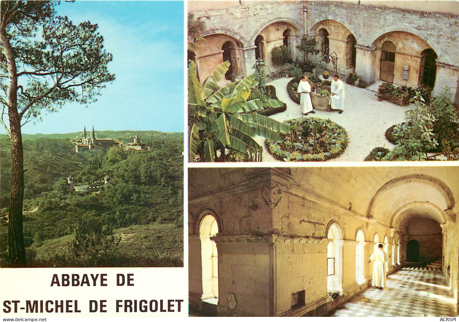 Abbaye De Saint Michel De FRIGOLET PAR TARASCON Le Jardin Du Cloitre Le Cloitre L Abbaye 7(scan Recto-verso) ME2601 - Tarascon