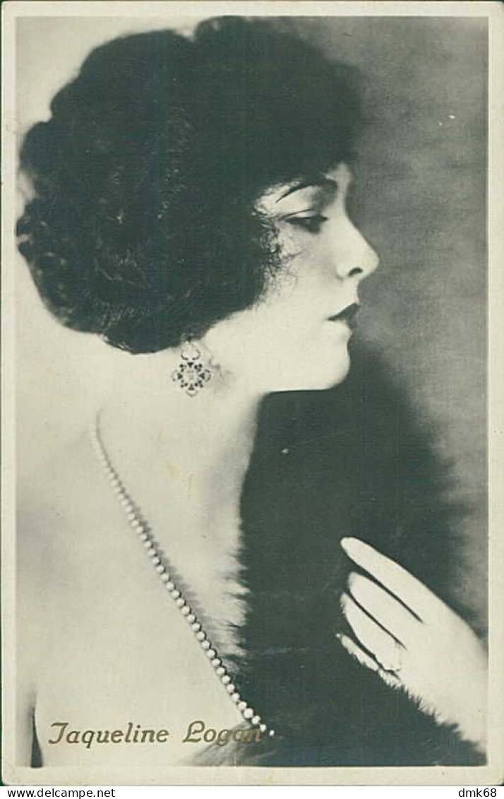 JACQUELINE LOGAN ( Corsicana / Texas ) ACTRESS - RPPC POSTCARD 1920s  (TEM507) - Entertainers