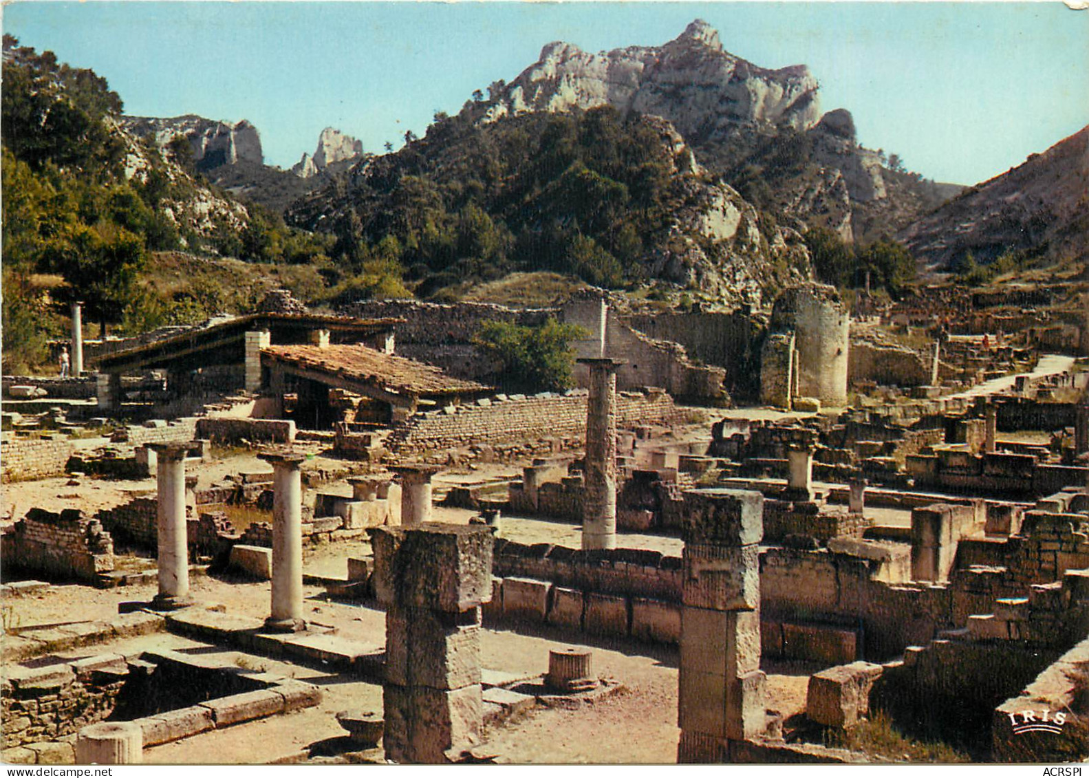 ST REMY DE PROVENCE Fouilles De Glanum Vue Sur Le Quartier Bas Dans Le Fond Les Alpilles 265(scan Recto-verso) ME2608 - Saint-Remy-de-Provence