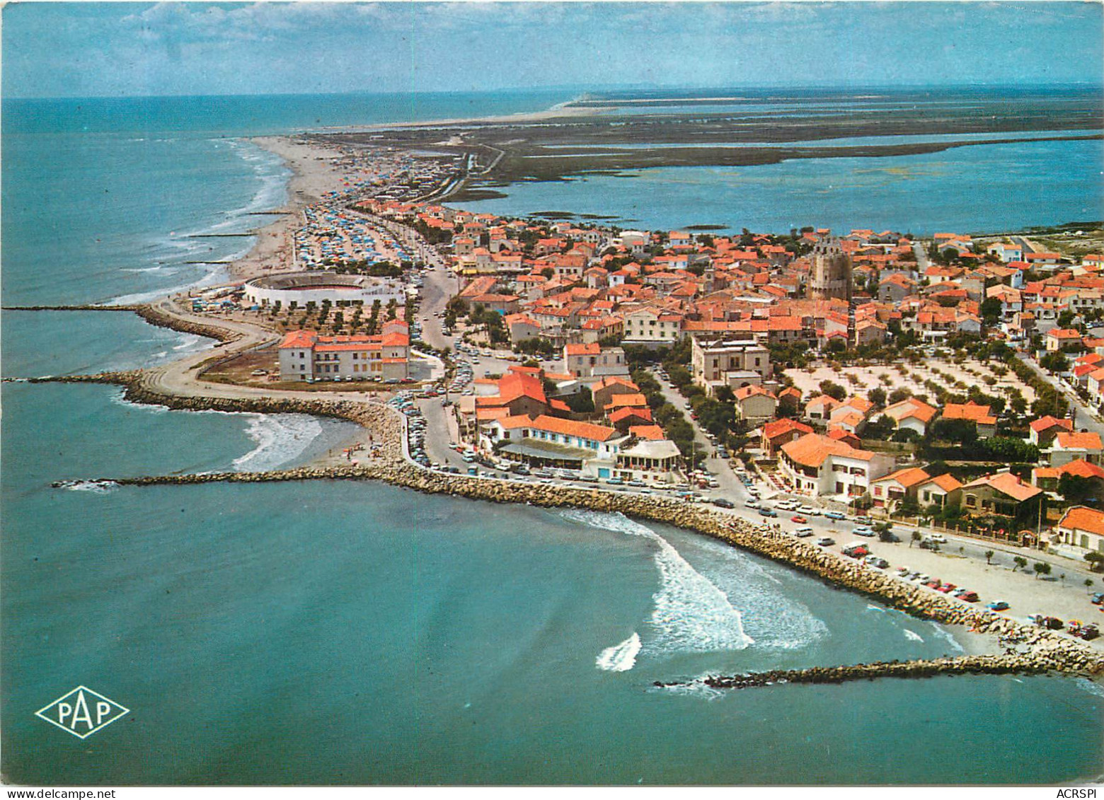 LES SAINTES MARIES DE LA MER Vue Generale Du Front De Mer 18(scan Recto-verso) ME2610 - Saintes Maries De La Mer