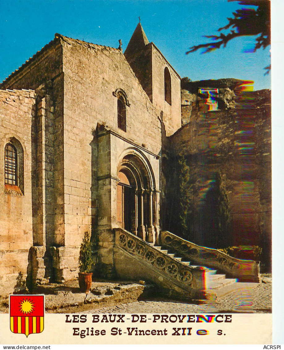 LES BAUX DE PROVENCE L Eglise Saint Vincent Et La Facade 24(scan Recto-verso) ME2611 - Les-Baux-de-Provence