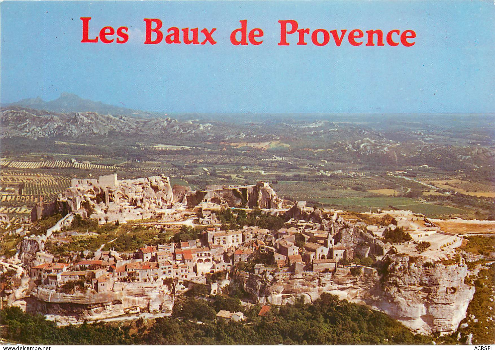 LES BAUX DE PROVENCE Vue Par Avion Sur La Cite 25(scan Recto-verso) ME2612 - Les-Baux-de-Provence