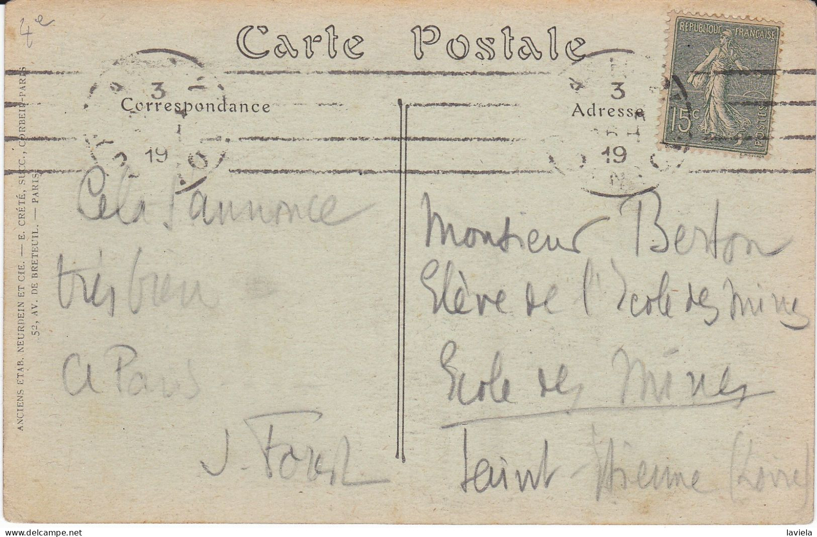 75 PARIS 4e - La Seine, Vue Prise Du Pont De La Tournelle - Circulée 1919 - Notre Dame De Paris