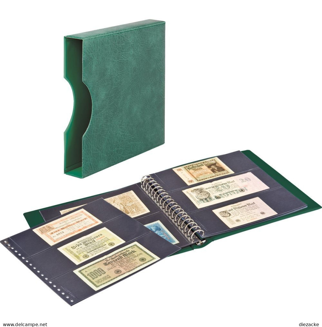 Lindner Banknotenalbum Regular Mit Kassette Grün 2815-814-G Neu - Material
