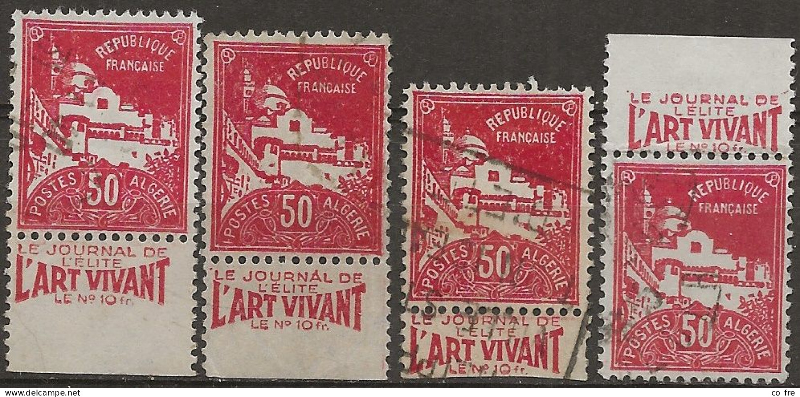 Algérie N°79A Issu De Carnet Avec Pub L'art Vivant (ref.2) - Used Stamps
