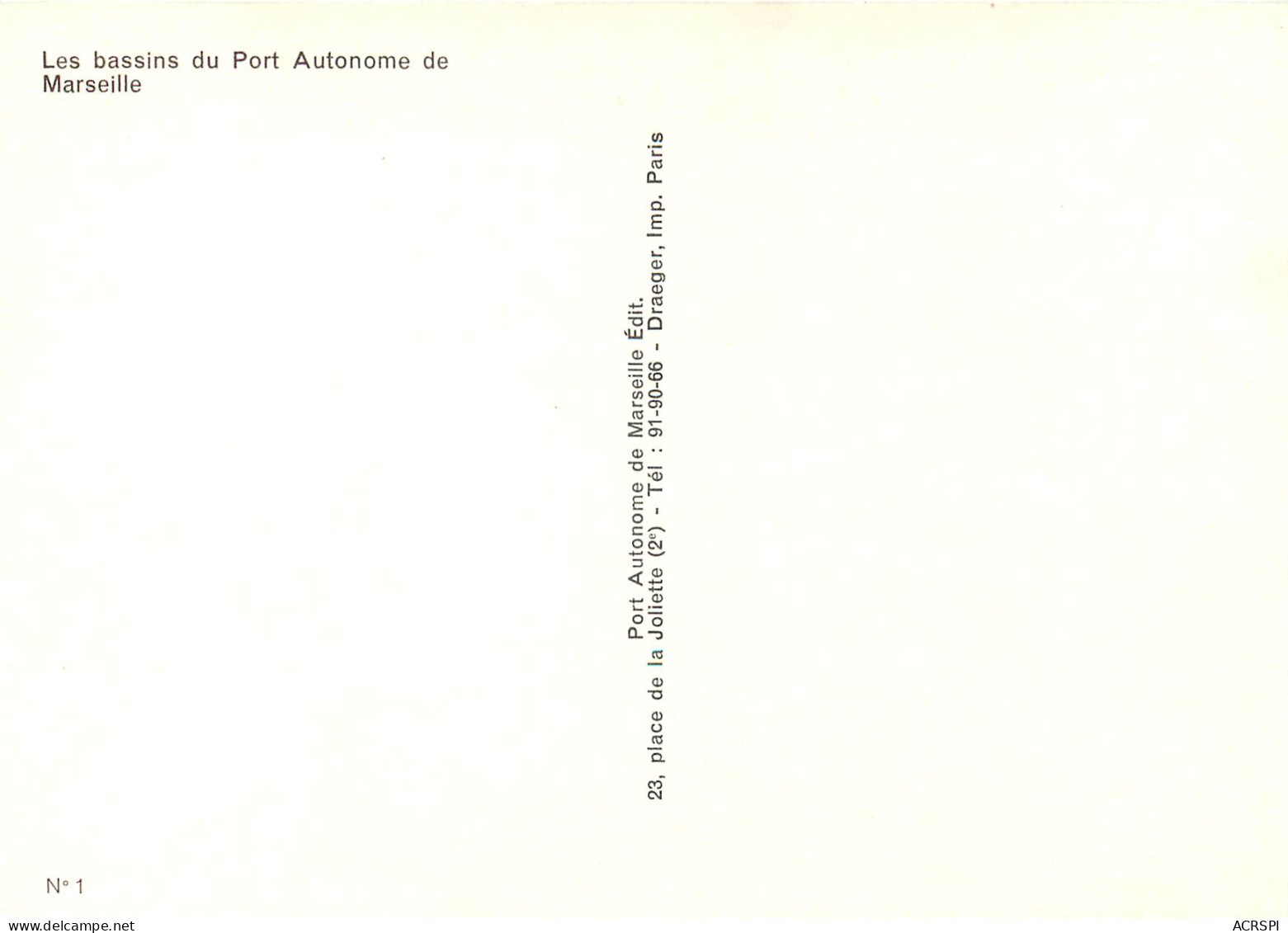 Les Bassins Du Port Autonome De MARSEILLE 19(scan Recto-verso) ME2615 - Ohne Zuordnung