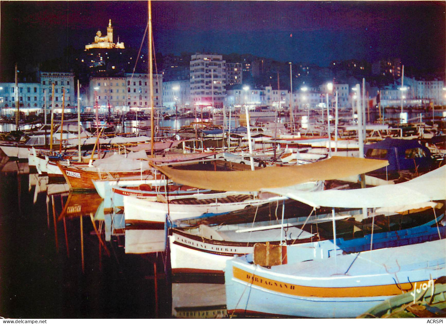 MARSEILLE Le Vieux Port Et Notre Dame De La Garde Vus De Nuit 22(scan Recto-verso) ME2615 - Ohne Zuordnung