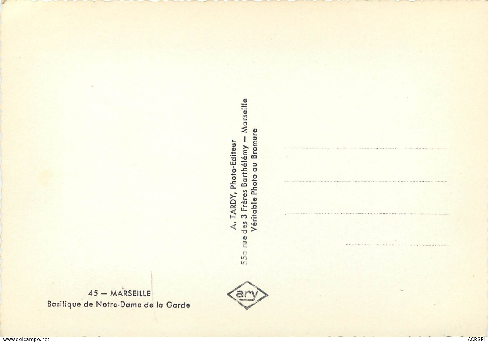 MARSEILLE Basilique De Notre Dame De La Garde 3(scan Recto-verso) ME2616 - Ohne Zuordnung
