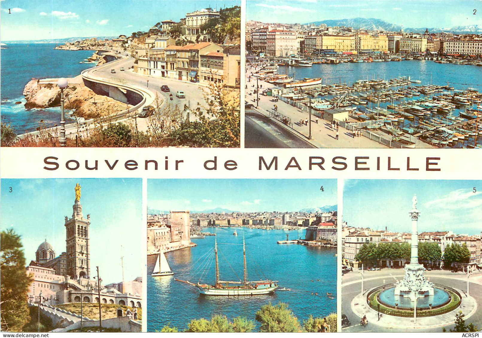 Souvenir De MARSEILLE La Corniche Le Port Notre Dame De La Garde 15(scan Recto-verso) ME2616 - Ohne Zuordnung