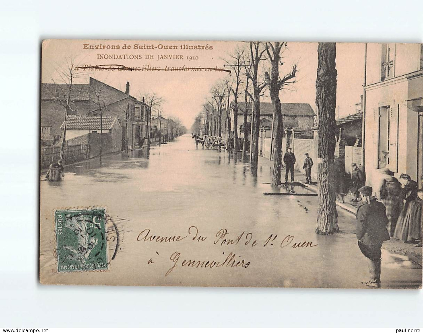 SAINT OUEN : Inondations De 1910, La Plaine De Grainvilliers - état - Saint Ouen