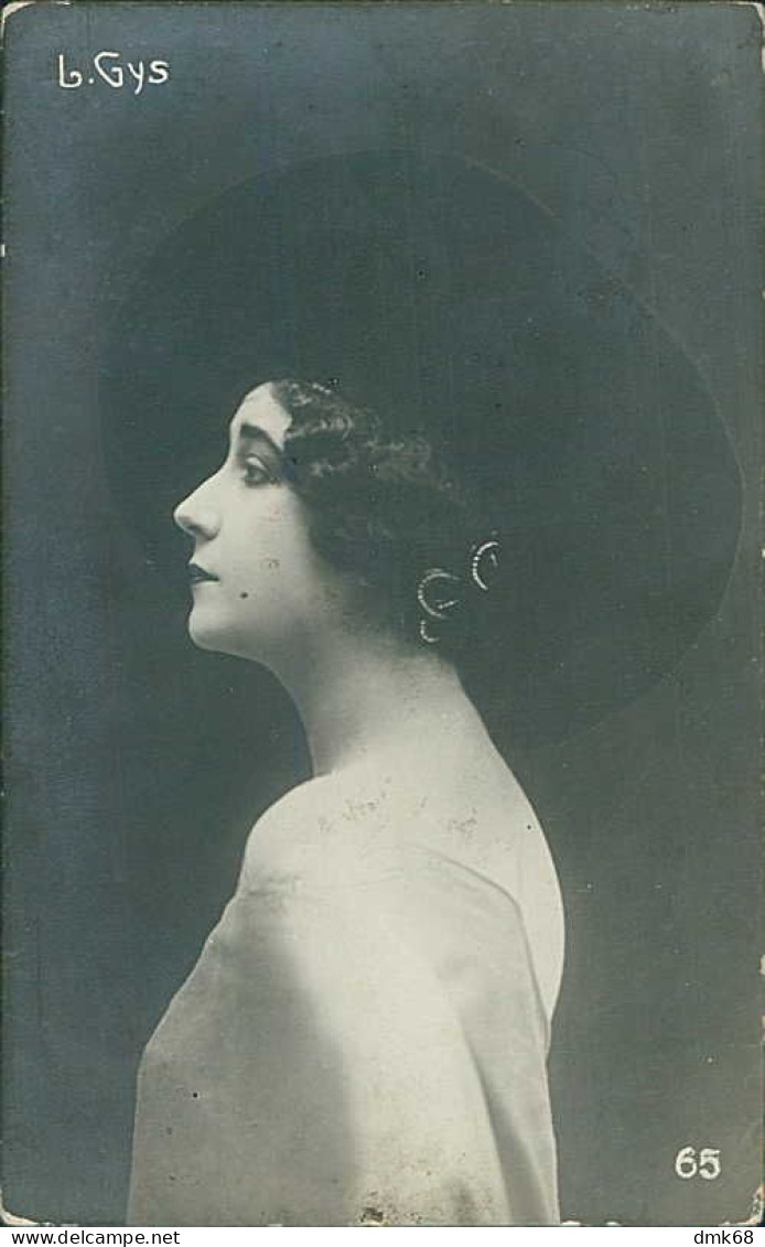 LEDA GYS / GISELLA LOMBARDI ( ROMA / ITALY ) ACTRESS - RPPC POSTCARD 1920s  (TEM508) - Entertainers