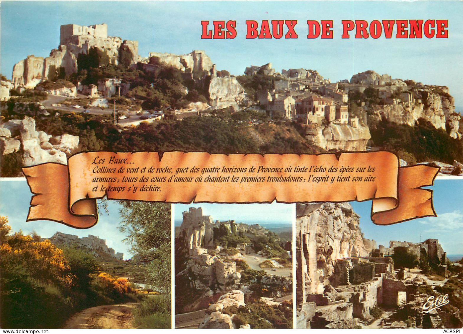 LES BAUX Les Ruines Rappellent Le Souvenir D Une Ville Puissante 24(scan Recto-verso) ME2616 - Les-Baux-de-Provence