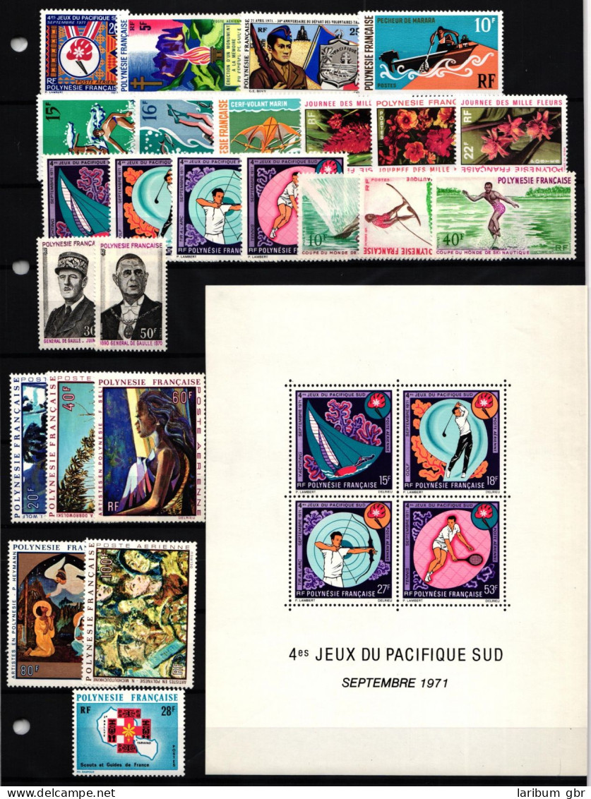 Franz. Polynesien Jahrgang 1971 Postfrisch #IG341 - Sonstige & Ohne Zuordnung