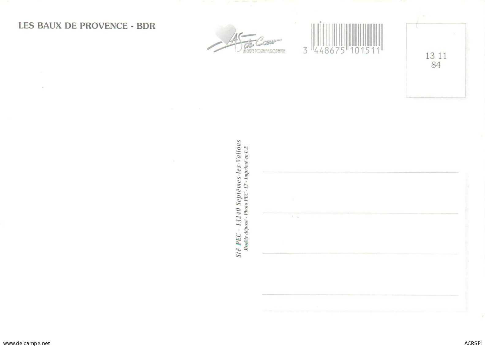 LES BAUX DE PROVENCE 10(scan Recto-verso) ME2618 - Les-Baux-de-Provence