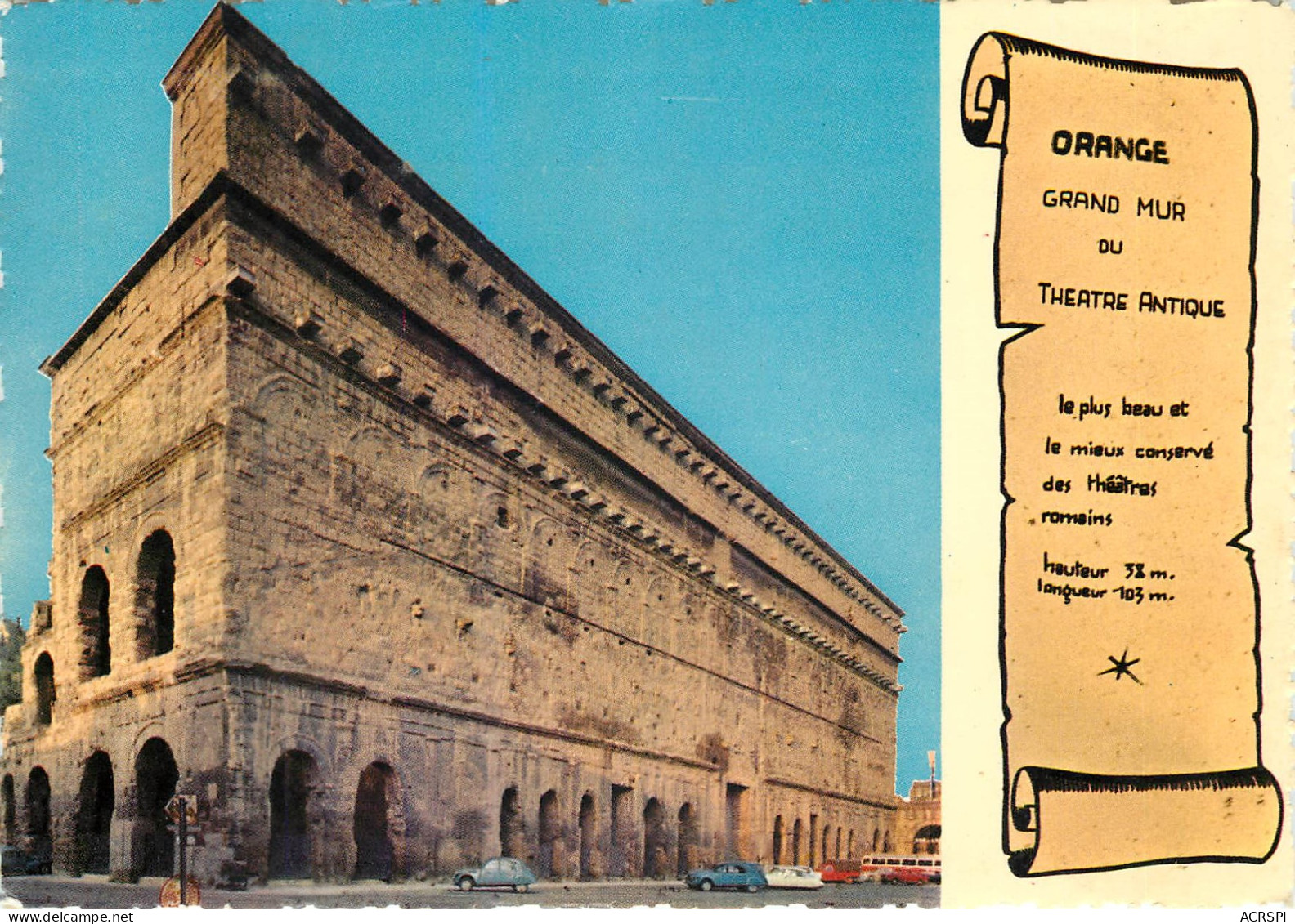 ORANGE Le Theatre Antique Le Mur Monumental 2(scan Recto-verso) ME2620 - Orange