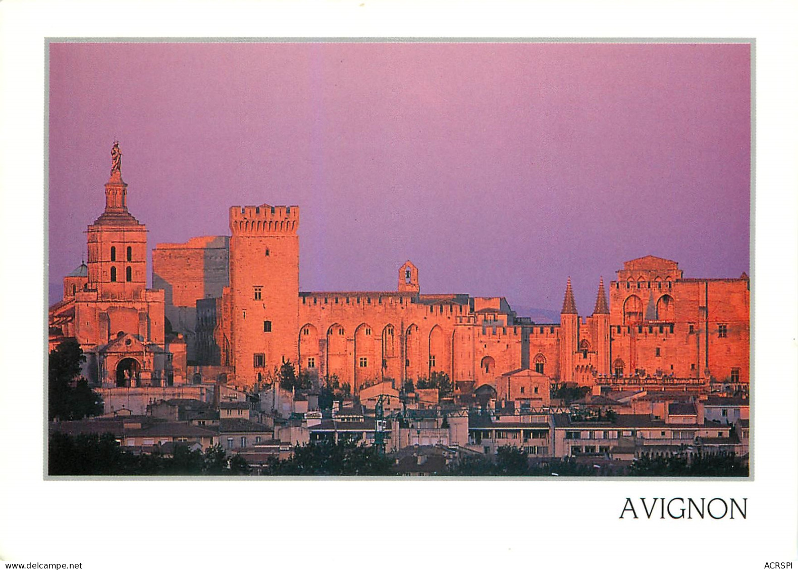 AVIGNON Crepuscule Sur Le Palais Des Papes 28(scan Recto-verso) ME2620 - Avignon