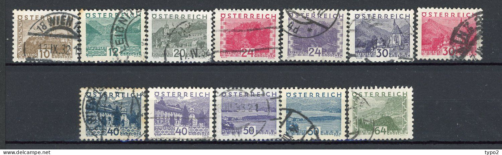 AUTRICHE - 1932  Yv. N° 405 à 418 Sauf 407 (18g),417 (60g)  (o) Paysages  Cote  4,5  Euro  BE - Used Stamps