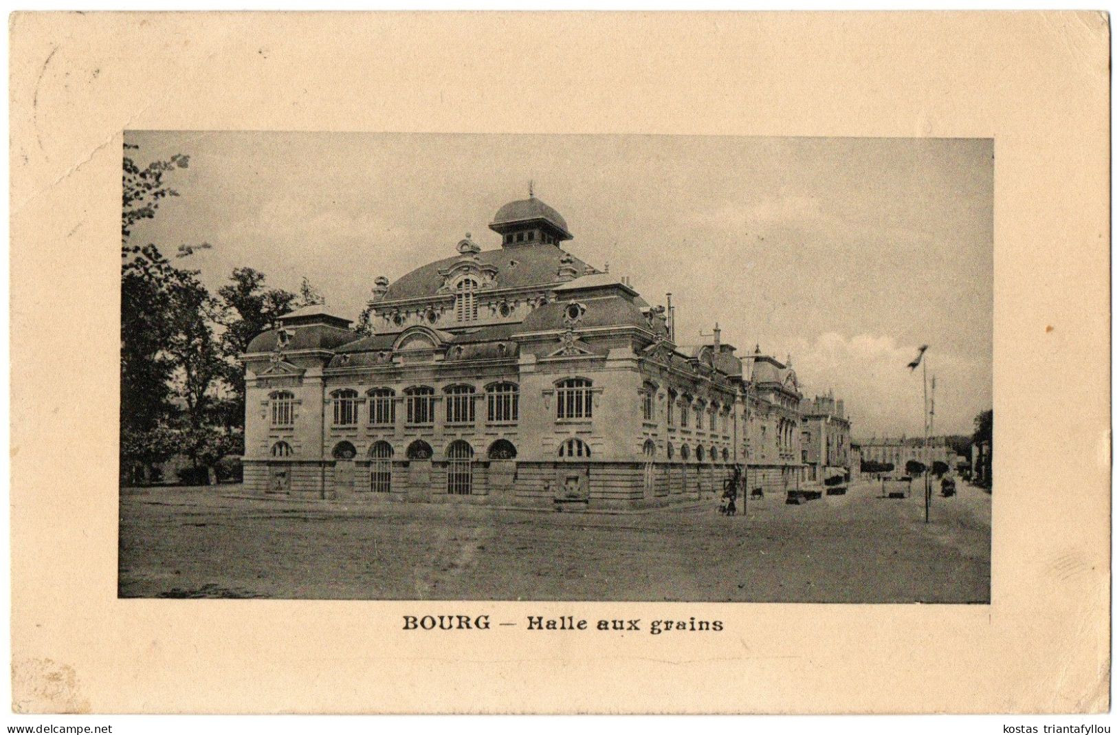 1.8.7 FRANCE, BOURG, HALLE AUX GRAINS, 1914, POSTCARD - Otros & Sin Clasificación