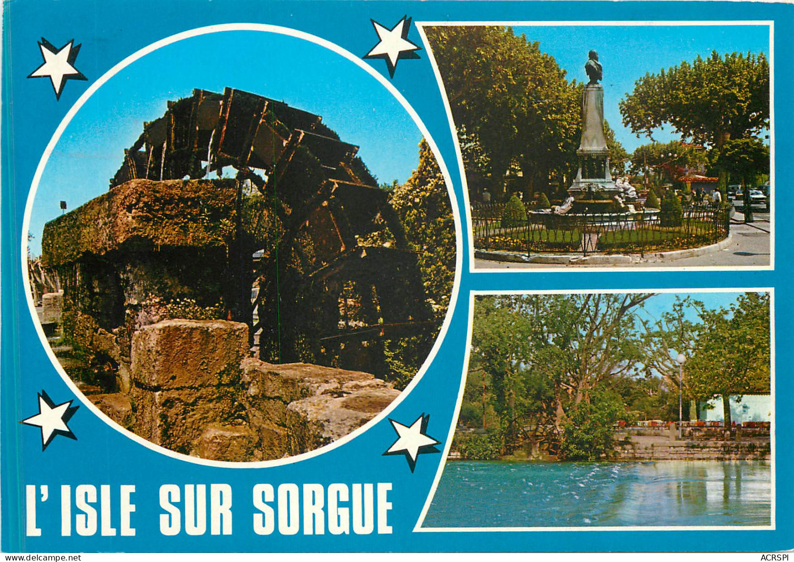 L ISLE SUR SORGUE La Venise Vauclusienne Roue A Aubes La Place Gambetta Le Partage 1(scan Recto-verso) ME2624 - L'Isle Sur Sorgue