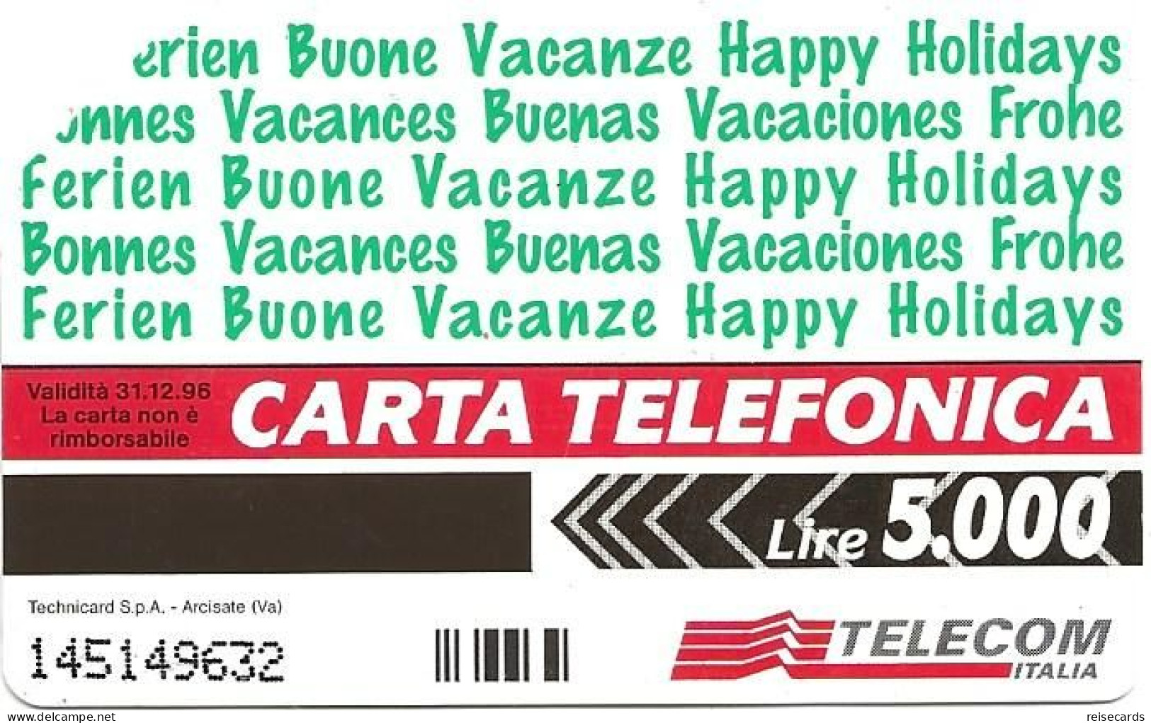 Italy: Telecom Italia - Buone Vacanze, Holiday On Line - Pubbliche Pubblicitarie