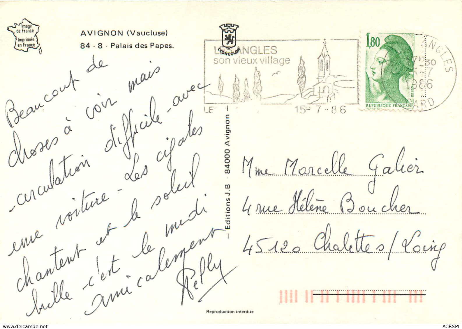 AVIGNON Palais Des Papes 26(scan Recto-verso) ME2634 - Avignon