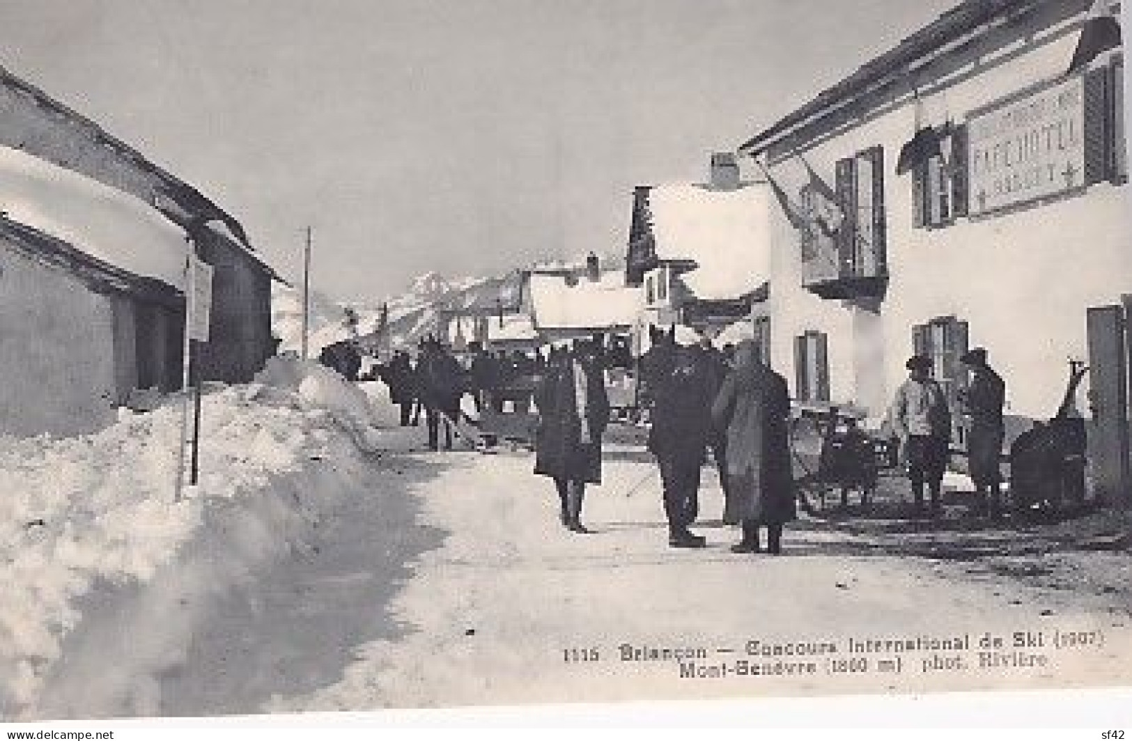 BRIANCON              CONCOURS INTERNATIONAL DE SKI  1907.  MONT GENEVRE           CAFE BALCET - Wintersport