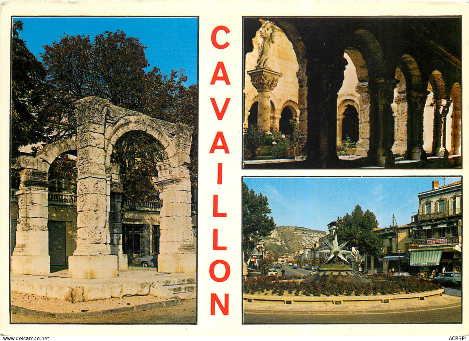 CAVAILLON L Arc De Triomphe La Place Gambetta Le Cloitre Roman 7(scan Recto-verso) ME2638 - Cavaillon