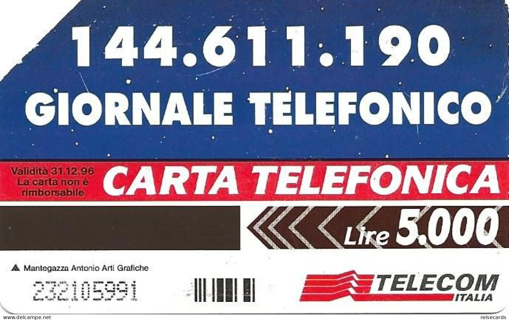 Italy: Telecom Italia - Giornale Telefonico - Openbare Reclame