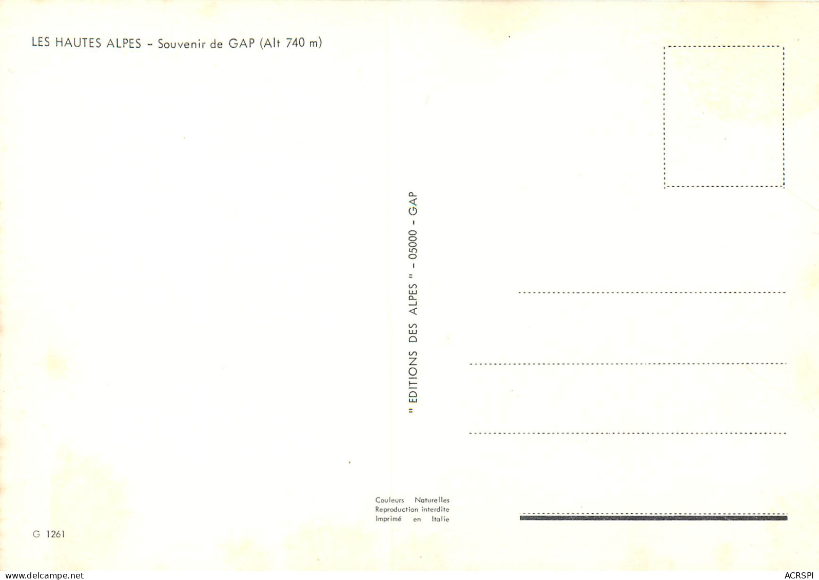 GAP Souvenir De GAP 13(scan Recto Verso)ME2641 - Gap