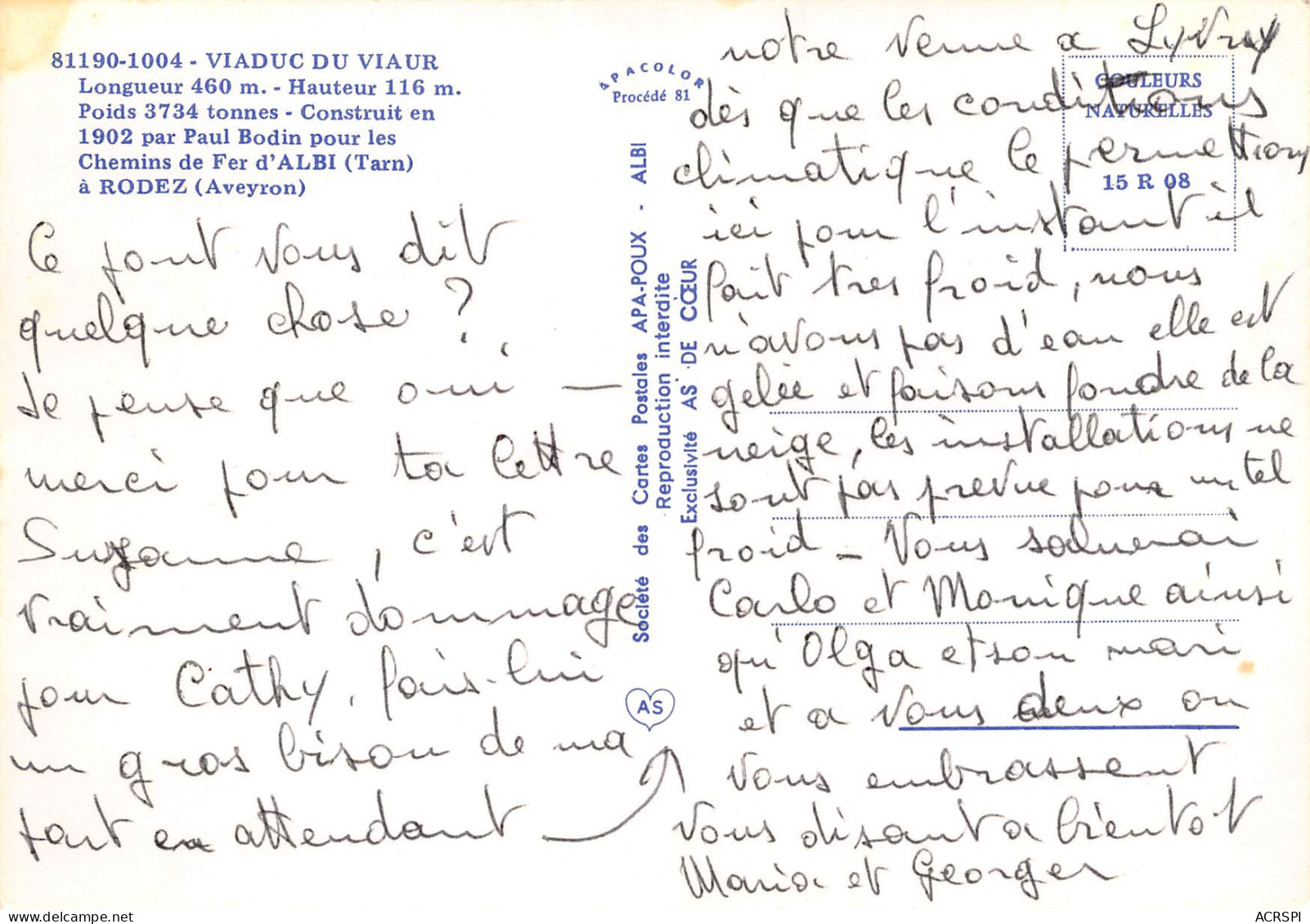 ALBI Viaduc Du VIAUR   81 TARN  9 (scan Recto Verso)ME2643BIS - Albi
