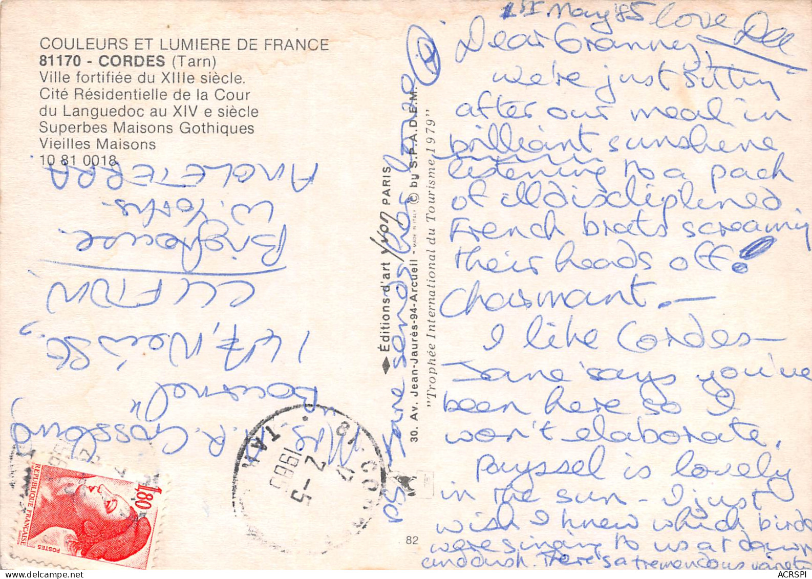 CORDES SUR CIEL  Village Cathare Maison Gothique  6 (scan Recto Verso)ME2643TER - Cordes