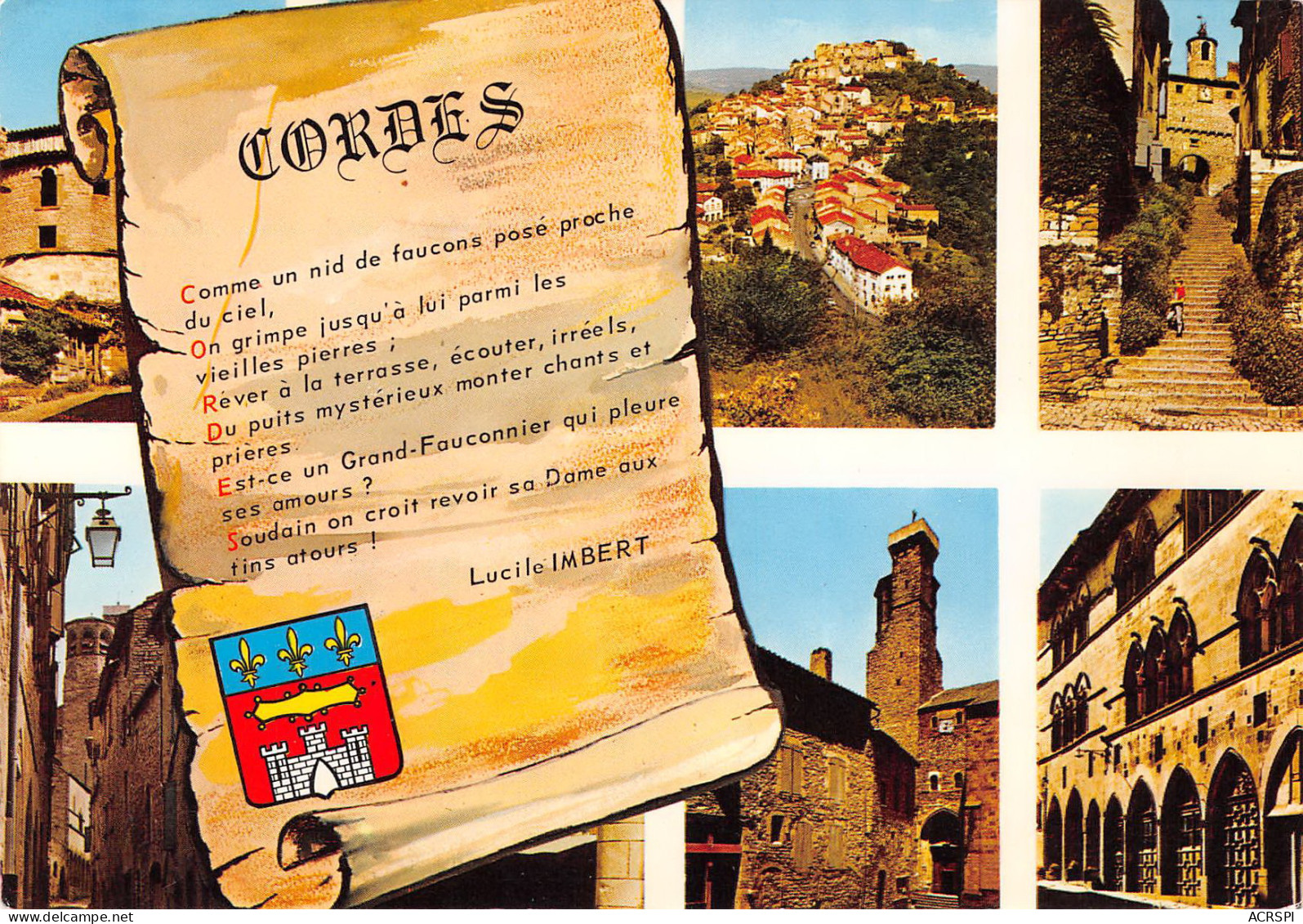 CORDES SUR CIEL  CITE MEDIEVALE  Texte De Lucile IMBERT 27 (scan Recto Verso)ME2643TER - Cordes