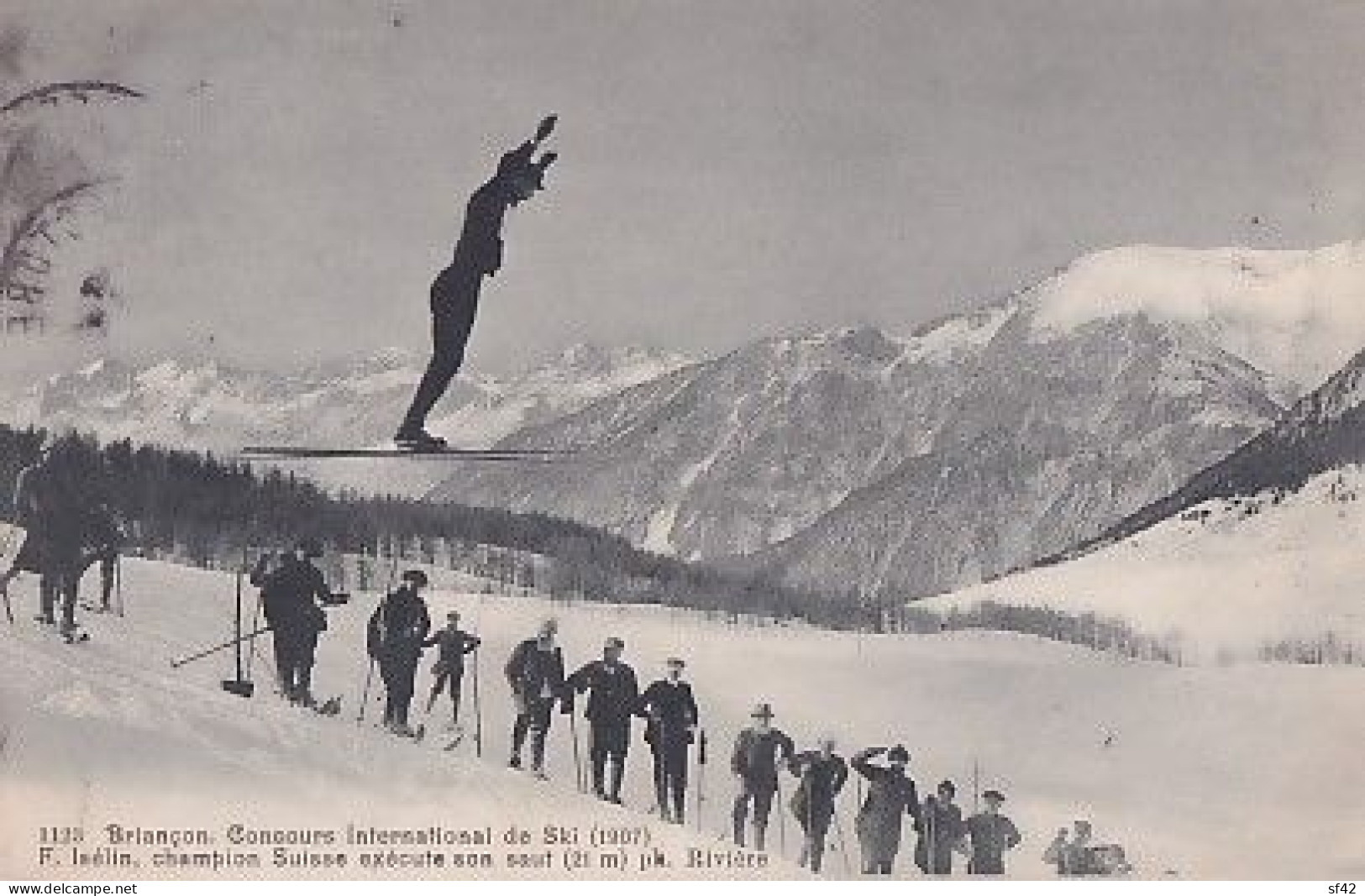 BRIANCON              CONCOURS INTERNATIONAL DE SKI  1907.   F ISELIN CHAMPION SUISSE - Sports D'hiver