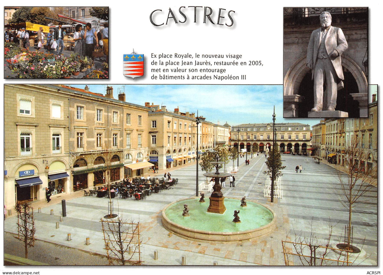 CASTRES  Place Jean JAURES Ex Place Royale  16 (scan Recto Verso)ME2644BIS - Castres