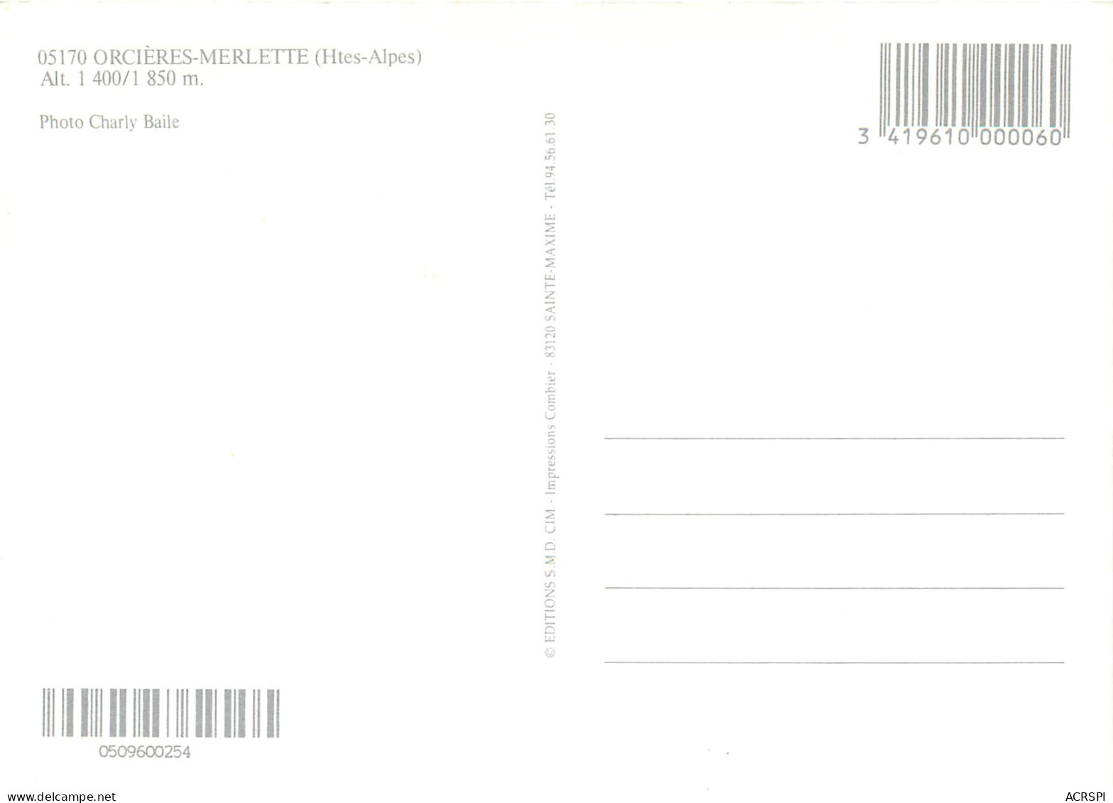 ORCIERES MERLETTE 14(scan Recto Verso)ME2645 - Orcieres