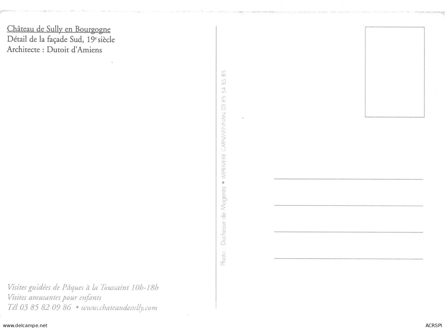 SULLY En BOURGOGNE Facade Sud  9 (scan Recto Verso)ME2645BIS - Other & Unclassified