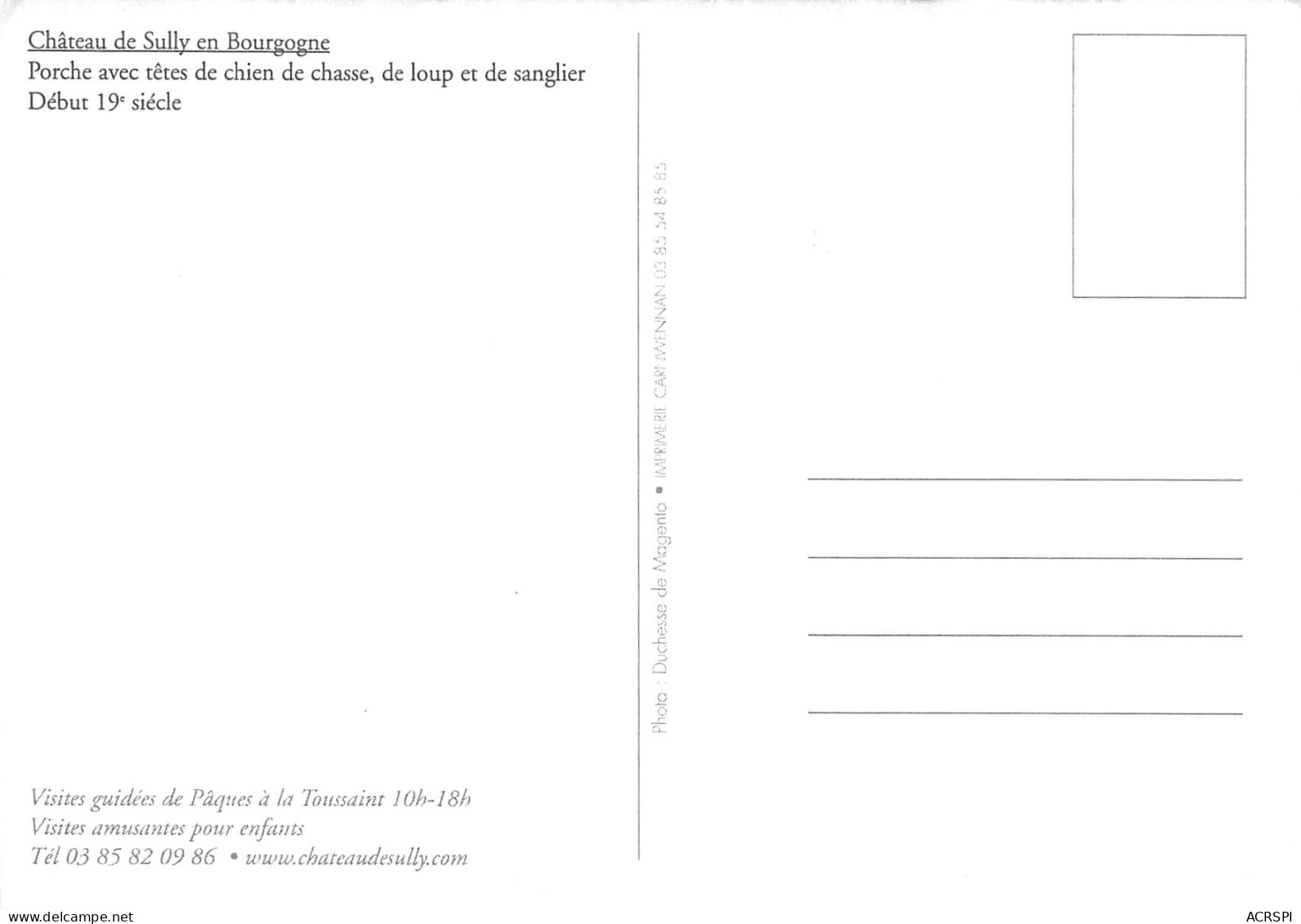 Chateau De Sully En Bourgogne  19 (scan Recto Verso)ME2645BIS - Autres & Non Classés