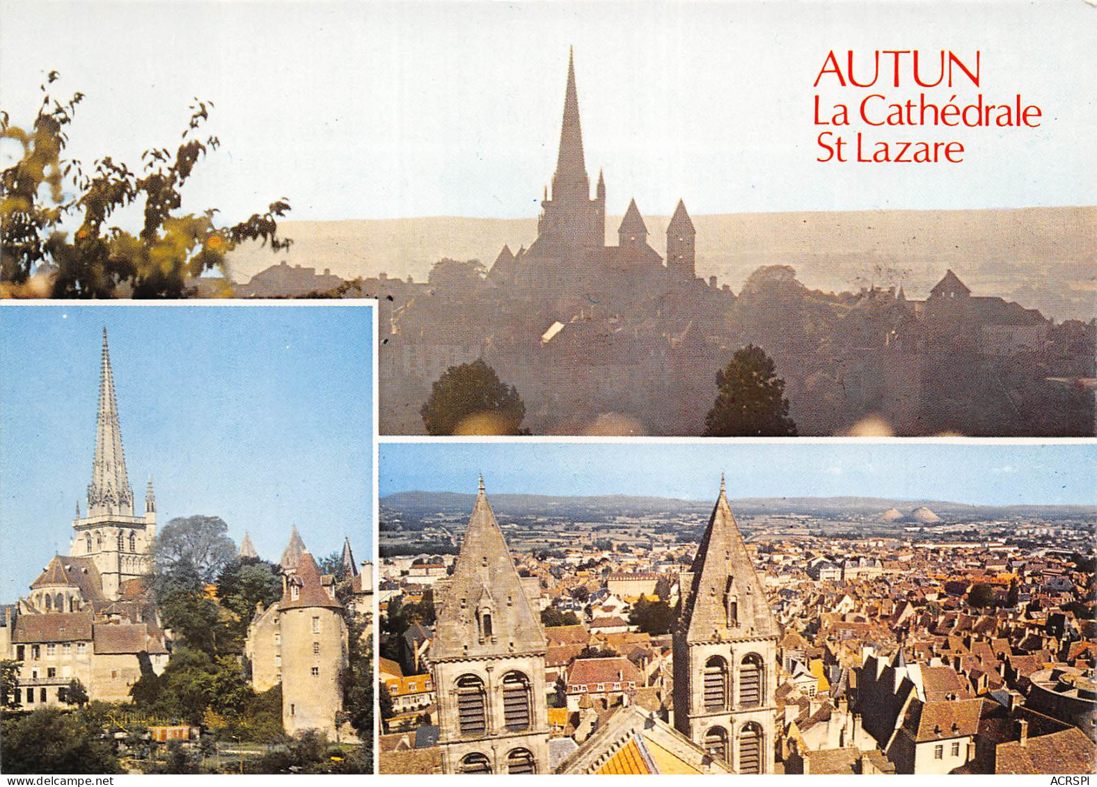 AUTUN  Cathedrale Saint Lazare Sous Divers Angles 24 (scan Recto Verso)ME2645BIS - Autun