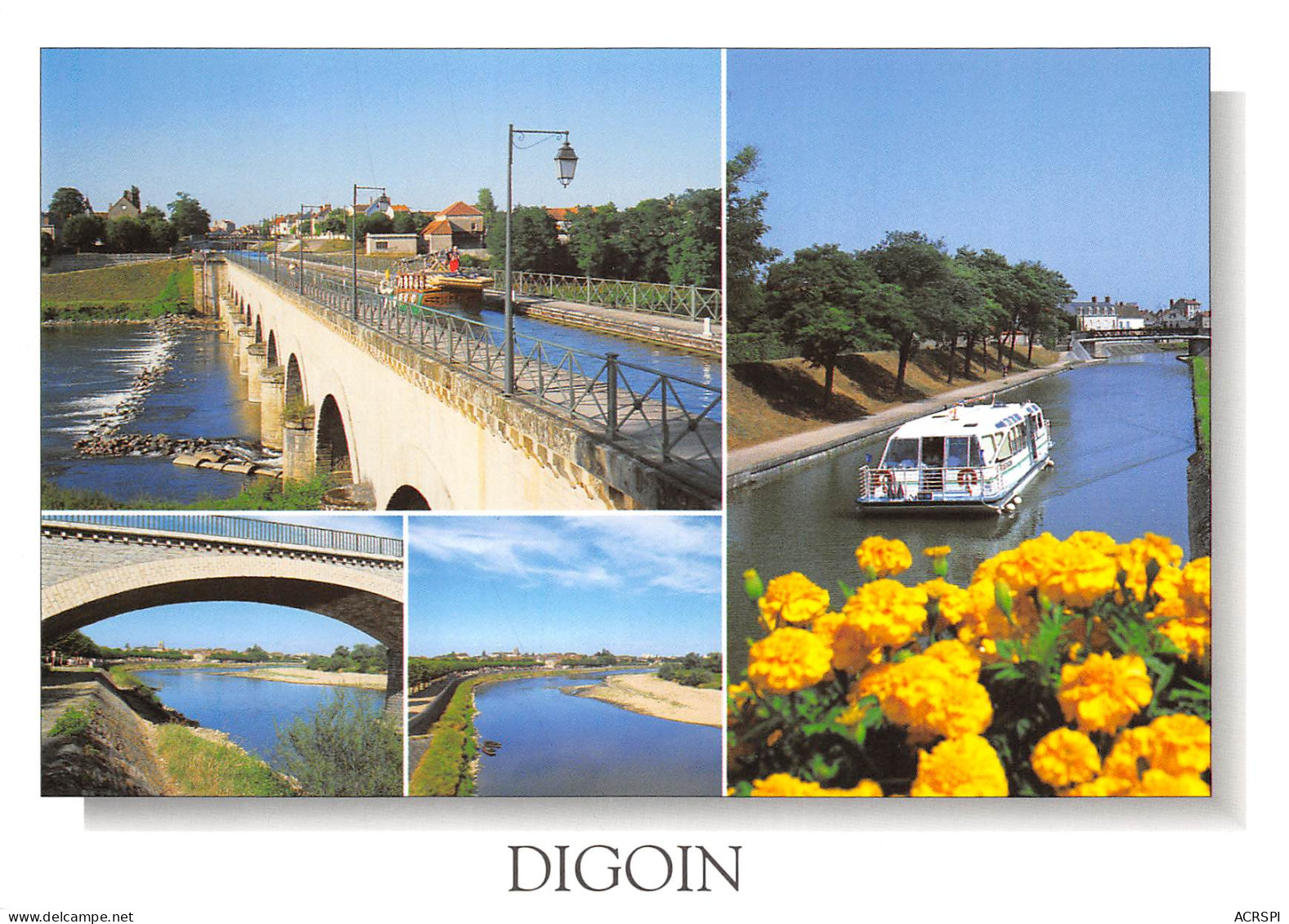 DIGOIN  Pont Canal Et  Péniche De Croisiere Multivue 7 (scan Recto Verso)ME2645TER - Digoin